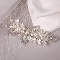 Spille per capelli da sposa Color argento alla moda perle simulate accessori per capelli da donna in