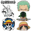 One Piece rufy Roronoa Zoro Sticker Reflective Car Decal Cartoon Anime Car Body Masking scratching