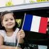 10Pcs Mini bandiera francese blu bianco rosso bandiera francese sventolante a mano bandiere francesi