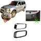 Copertura per luce anteriore nera o cromata da 2 pezzi per Pajero V73 2001-2003 MR 388019 Copertura fendinebbia per fendinebbia Montero V75 V77 per Shogun