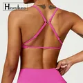 Reggiseno sportivo incrociato sulla schiena Sexy donna palestra Top donna abbigliamento Yoga intimo