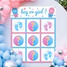 Gender Reveal Games Baby Shower Gender Reveal Decor Tic Tac Toe gioco da tavolo con 10 segni di