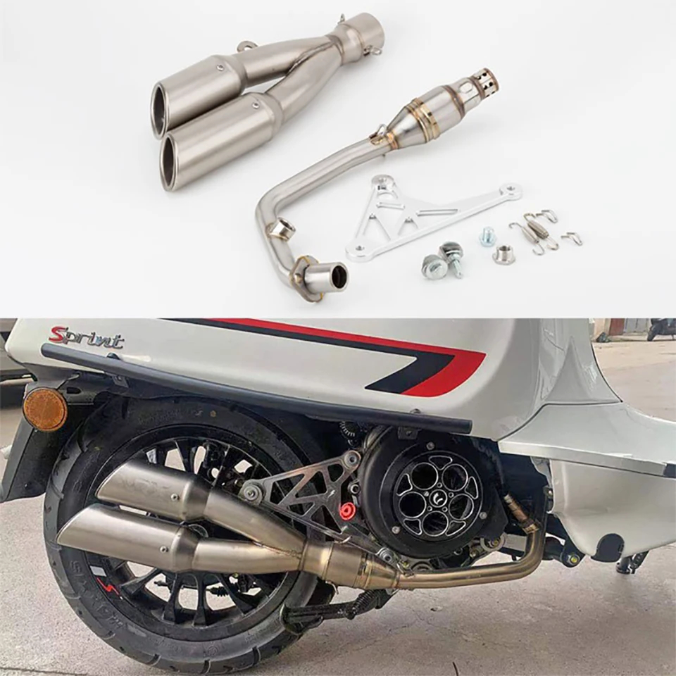 Moto Motocross scarico sistema completo fuga per Piaggio vespa Sprint 125 sprint 150 primavera 125 primavera 1502017-2022