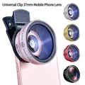 Clip per obiettivo universale 2 in 1 obiettivo per telefono cellulare da 37mm obiettivo professionale 0.45x 49uv ultra grandangolare + macro HD per Xiaomi, Android