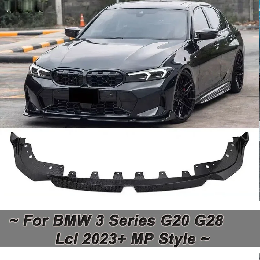 Auto Paraurti Anteriore Splitter Lip Spoiler Diffusore Guardia Corpo Kit di Copertura Per BMW Serie 3 G20 G28 320 325 330 Lci 2023 + MP Stile