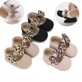 Lovely Leopard Bow Baby Shoes Fashion Princess Shoes scarpe sportive Casual Warm Toddler Soft Sole
