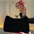 Borsa da sera borse nere pochette per banchetti per borse a catena a tracolla di lusso femminile
