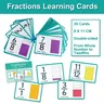 Numero di frazione Flashcards per la scuola elementare classificazione delle frazioni grafiche carte