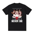 T-shirt estiva uomo donna Streetwear Vintage NBA Portrait Print t-shirt Cotton NBA Graphics Tee Top