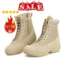 Stivali militari tattici in pelle stivali da uomo Desert Combat Army Boots stivali da trekking