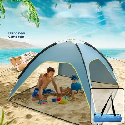 2025 Hot Sale 3-4 Persons Camping Tent Lightweight Outdoor Backpacking Tent for Family Camping Hiking Beach Fishing Tent