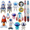 Space Theme Astronaut Foil Balloon Rocket aircraft Spaceship Galaxy Helium Balloons Boy Kids