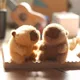 1PC Cute Capybara Plush Toy Cartoon Guinea Pig Pendant Soft Stuffed Doll Keychain Backpack Car Bag