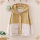 Windbreaker Jacket Women 2023 Spring Women Hooded Jacket Coats Zipper Trench Patchwork Woman Basic