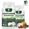 BBEEAAUU Lion's Mane Mushroom Capsules Brain Nervous System Health and Memory Supplements Immunity