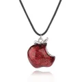 One Bite Red Poison Apple Pendants Necklace Once Upon a Time Necklace Regina Mills Necklace Collar