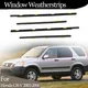 4PCS Car Outer Windows Rubber Weatherstrip For Honda CR-V CRV 2002-2006 Waterproof Pressure Strip