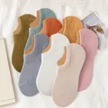5 Pairs/Lot Women's Socks Cotton Summer New Solid Color Invisible Low Cut Socks Female Multipack