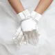 Wedding etiquette satin finger gloves wedding dress accessories photo pearl gloves studio bridal