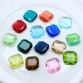 23mm Square Transparent Glass Nail Crystal Free Shipping Jewelry Gemstone on Ring DIY Design