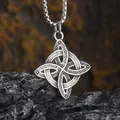 Vintage Irish Witchcraft Celtic Witch Knot Pendant Necklace Men Women Protection Lucky Amulet