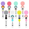 New Handmade Design Rainbow Silicone Beads ID Badge Holder Work Badge Gfit for Doctor Nurse Charm