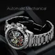 Luxury Brand Skeleton Mechanical Men Watches HAIQIN DESIGN Stainless Steel Automatic Watches For Men