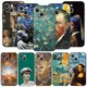 Mona Lisa Van gogh Oil Painting Art For iPhone 11 12 13 15 14 Pro Max Phone Case X XR XS 7 8 Plus SE