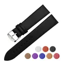 Calf Leather Watch Strap 12mm 14mm 16mm 18mm 20mm 22mm Genuine Leather Watch Band with Silver Pin