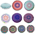 Mandala Pattern Cushion Cover Woven Round Geometric Floral Pillow Cover For Home Sofa Chair Boho