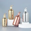 500ml Electroplating Gold Silver Rose Gold Shampoo Bottle Shower Gel Split Bottle PET Hand Sanitizer