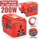 200W Power Inverter for Milwaukee Battery To AC 120V/220V Modified Sine Wave Power Adapter with LED