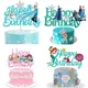 Disney Frozen Happy Birthday Acrylic Cake Topper Elsa Party Decoration Mermaid Cake Decor Baby