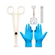 Body Piercing Tool Kit Stainless Steel Belly Button Rings With Assorted Colors CZ 14G Gauge 316L