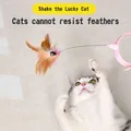 Interactive Cat Toys Funny Feather Teaser Stick with Bell Pets Collar Kitten Playing Teaser Wand