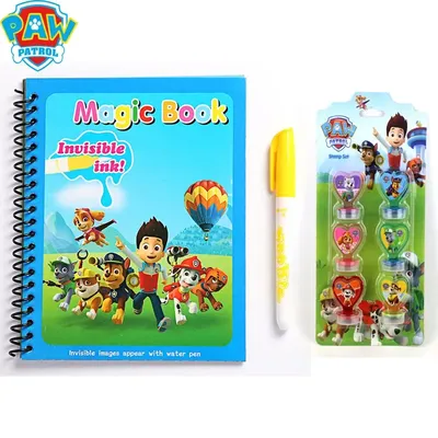 Cartoon Paw Patrol libro magico Anime cane bambini Graffiti creativi pittura ad acqua Puzzle