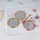 1 Pcs Vintage Alloy Compact Pocket Mirror Folded Makeup Cosmetic Mirror Magnifying Compact And