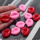 10pcs Sexy Plump Big Red Lip Resin Charms Pink Kiss Women Earring Keychain Pendant Accessory Diy