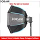 Sokani 55cm Foldable Deep Octagon Softbox Bowens Mount for Sokani X100 X60 Mini CL60 Aputure 60X