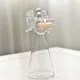 New Glass Candle Holder Transparent Angel Statue Candlestick Holder Tea Light Stand Wedding Party