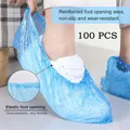 100pcs Plastic Disposable Shoe C100 pieces of disposable plastic shoe covers cleaning overshoes