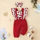 Onesies Set Baby Girl Newborn Overall Romper 0-24Months Red Color Toddler Clothing Infant Summer