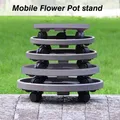 Universal Flower Pot Wheels Round Plastic Tray Heavy Duty Flower Pot Rack Plant Movable Rolling