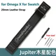 for Omega X for Swatch Moonswatch Leather Watch Strap Planet Co-branded Men Women Watch Accessories