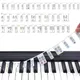 Piano Keyboard Stickers for 88/61 Key Silicone Removable Piano Keyboard Note Labels for Learning