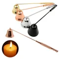 Candle Snuffer Vintage Bell Stainless Steel Long Handle Bell Candle Wick Trimmer Xmas Candle