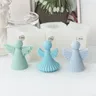 3D Angel Candle Mold Little Wing Angel Resin Angel Pendant Silicone Mold DIY Plaster Concrete Resin
