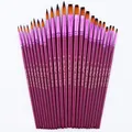 12pcs Paint Brushes Set Professional Paint Brush Round Pointed Tip Nylon Hair Acrylic Brush for