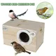Wood Bird House Nest Birds Breeding Box Bird Parrot Breeding Decorative Cages Pet Accessories Home