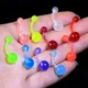 1-10Piece Belly Button Rings Glow in the Dark Belly Rings Acrylic Flexible Barbells Colorful Navel